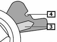 17) Dokręcić śrubę rolki napinacza (1) Moment dokręcania: 21 ± 2 Nm 18) Użyć koła pasowego wału korbowego, aby wykonać 10 pełnych obrotów silnika 19) Zamontować blokady w kole zamachowym i na kole