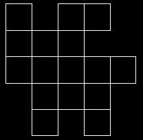 Zadanie 6. Podziel figurę (2 punkty) Podziel figurę na dwie identycznee części: Zadanie 7. Trójkąt, kwadrat i krzyż (2 punkty) Rozetnij narysowany poniżej trójkąt wzdłuż linii na 5 części.