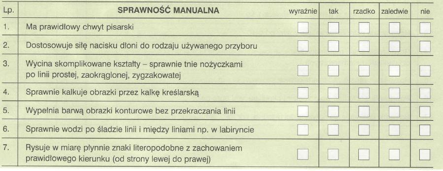 Element diagnozy dojrzałości