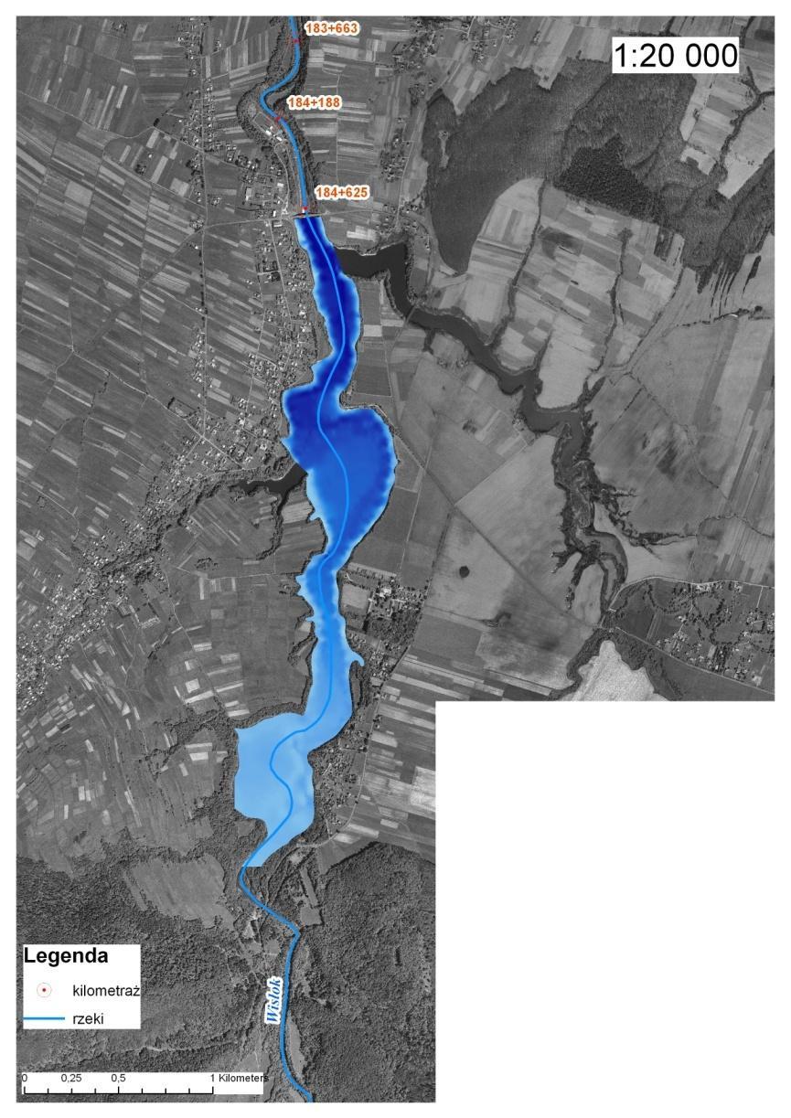 650 km 316 przekrojów poniżej