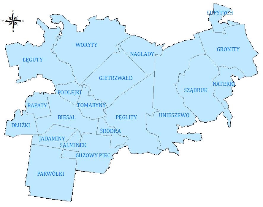 1 OGÓLNA CHARAKTERYSTYKA GMINY GIETRZWAŁD Gmina Gietrzwałd położona jest w województwie warmińsko-mazurskim, w powiecie olsztyńskim.