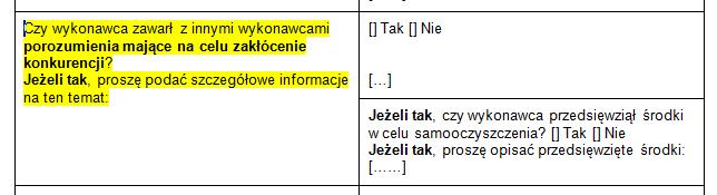 OBLIGATORYJNE PRZESŁANKI