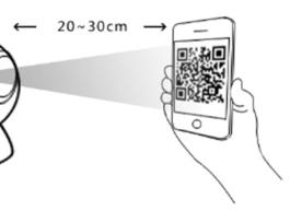 Phone 10-15cm ipad and tablet 20cm DING Na wyświetlaczu smartfona bądź tableta pojawi się teraz kod QR z informacjami sieci WLAN.