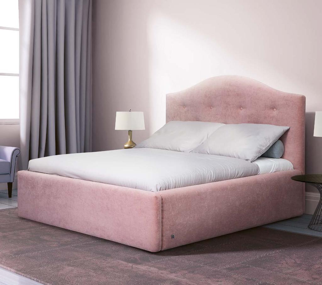 DIUNA POWDER PINK Tapicerka łóżka DIUNA w barwie