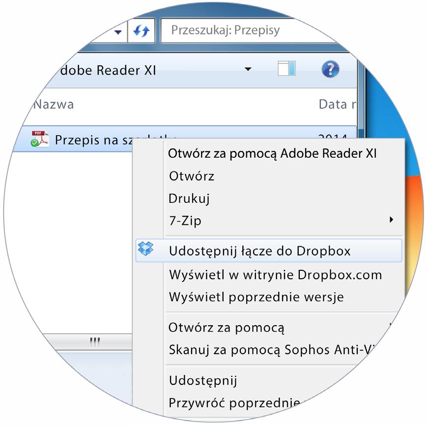 W systemie Windows lub Mac 1. Zainstaluj aplikację komputerową Dropbox, jeśli jeszcze jej nie masz. 2.