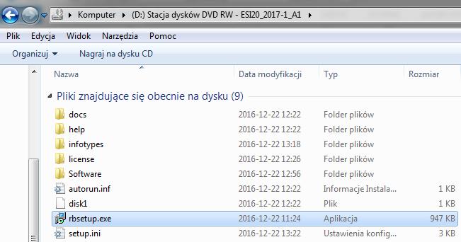 Instalacja oprogramowania ESI 2.