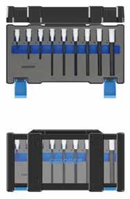 4 5 Zestaw wkrętaków 1/2" GEDORE: przejrzysty i o uniwersalnym zastosowaniu Zestaw wkrętaków IN 19-9 GEDORE zawiera dziewięć zestawów wkrętaków do długich śrub z gniazdem 6-kątnym zgodnie z DIN 7422.