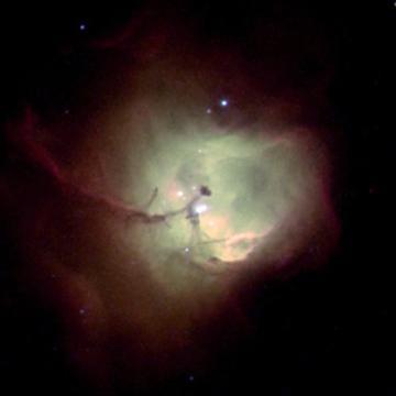 Ewolucja gwiazd Narodziny gromady gwiazd, październik 2000 - zdjęcie z kosmicznego teleskopu Hubble'a.