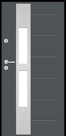 Przeszklenia S32 ramka INOX mleczna mleczna Tłoczenie T21 Tłoczenie T21