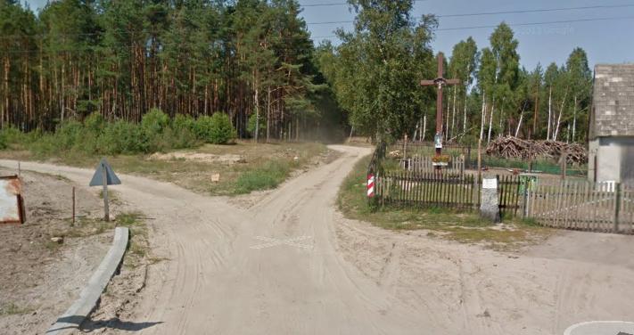 Jedziemy drogą przez las do wsi, a następnie przejeżdżamy asfaltem do końca jej