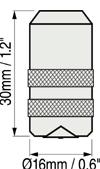 Sondy wymienne standardowe wodoodporne (do 75m) Prosta oddzielna MODEL: F S : NS FNS NAS FTS 0-60 mils 0-25 mils 0-250 mils 0-1500 um 0-625 um 0-6 mm + (0.