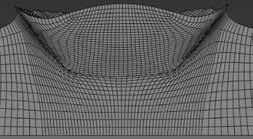 materiału; parametry: υ p 473 m/s, p 12 ig 6 he shape of the particles in arious stages of the process, from the moment of contact: 10 ns, 20 ns, c 30 ns, d 40 ns, e 55 ns; rrow indicate the material