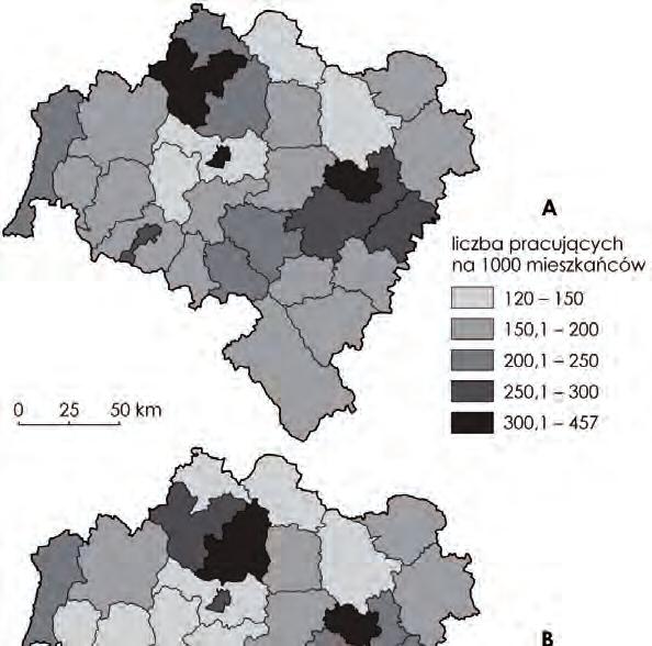 42 Paweł brezdeń, waldemar spallek regionalnym rynku pracy ujawniło się dopiero w roku 2009, w którym odnotowano przyrost liczby osób bez pracy.