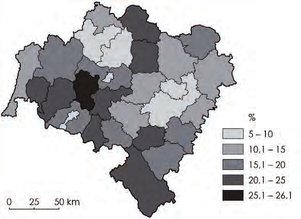 Rynek pracy województwa dolnośląskiego... 45 charakteryzujących się stosunkowo wysokim poziomem stopy bezrobocia i może znacznie utrudniać ich modernizację gospodarczą.