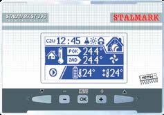 ST-298 ST-505 Funkcje realizowane przez sterownik: - sterowanie temperaturą pokojową, temperaturą kotła CO, temperaturą CWU - podgląd temperatury zewnętrznej