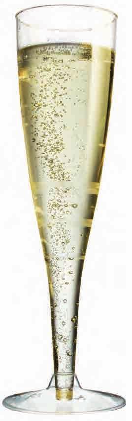 Plastikowe kieliszki Catering CTSBK-602508 Kieliszek do szampana PS, przezroczysty 170ml 6 szt w zgrzewce 18 zgrzewek w kartonie