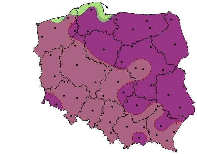 PRZYKŁADOWE OBLICZENIA PGX-Y PG-Y warstwa ścieralna, P=98% i P=50% Lokalizacja stacji meteo T powietrza, C (średnia 30 letnia z minimalnych Tpow) Odchylenie standardowe z 30 lat T nawierzchni C P=98%