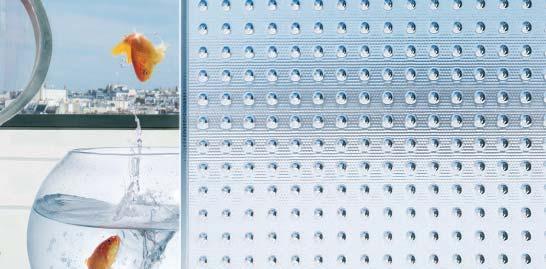 MASTER-SHINE SAINT-GOBAIN BUILDING GLASS POLSKA Dzięki światłu, które skrzy się na powierzchni szklanych kuleczek, ten nowy model wprowadza dopomieszczenia radość i świeżość.