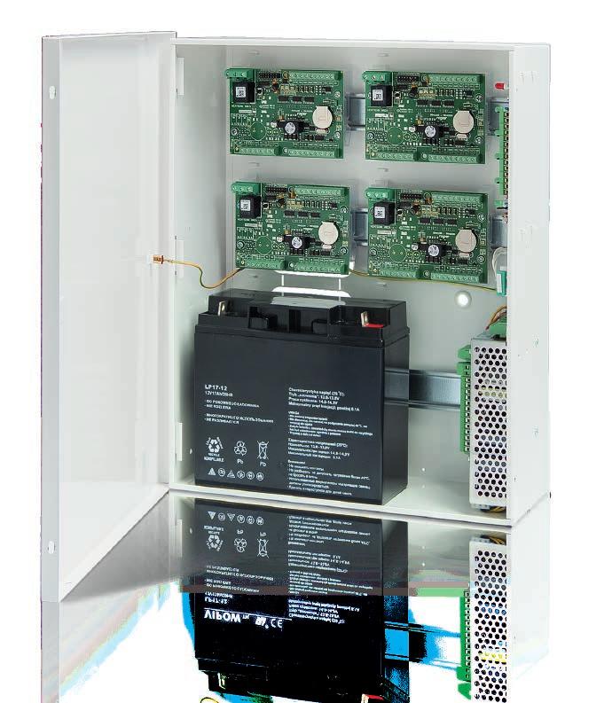 Obudowa ME-1 Obudowa instalacyjna z jedną szyną DIN, transformatorem 40W oraz miejscem na akumulatora 12V/7Ah.