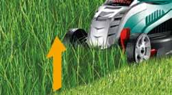 powodują nadwyrężeń mięśni podczas koszenia Bezprzewodowa moc Akumulator litowo-jonowy 1,3 / 2,6 Ah pozwoli na skoszenie trawnika o powierzchni 150 / 300 m 2.