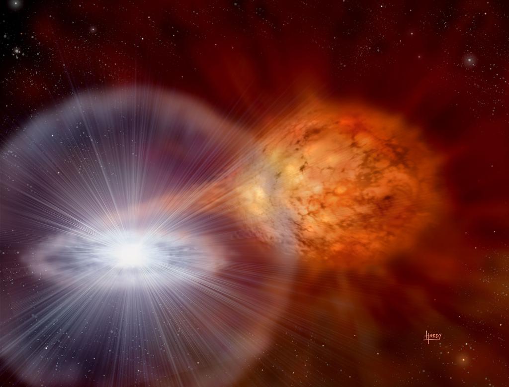 Astronomowie stosując prawa grawitacji oraz prawa opisujące budowe i procesy fizyczne w