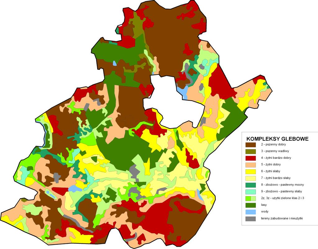 Orientacyjne udziały poszczególnych typów gleb w powierzchni ogólnej gminy TYP % OGÓLNEJ POWIERZCHNI GMINY GLEBY B 21.6 Bw 21.1 AB 17.1 A 8.9 T 8.0 D 5.