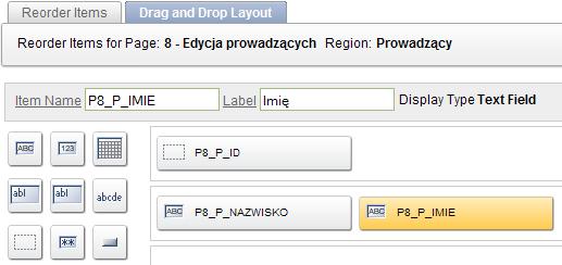 Chcielibyśmy, aby elementy Imię i Nazwisko znajdowały się w jednej linii.