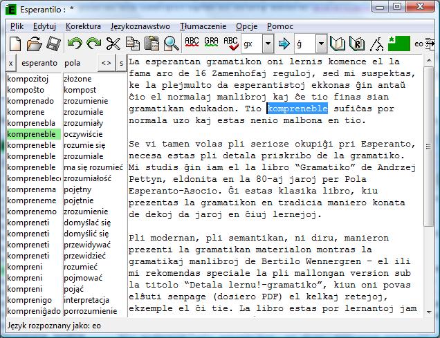 127 WIMMER - ESPERANTO EN DEK LECIONOJ Dodatek: Esperantilo Esperantilo to program komputerowy napisany przez polskiego programistę, Artura Trzewika.