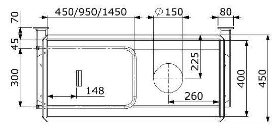 890 to w rzeczywistości 1000 mm długości całkowitej poidła z konsolą ścienną lub
