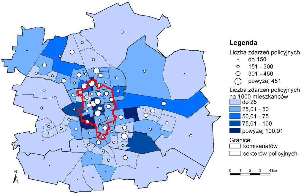 ZJAWISKA NEGATYWNE przestępczość Liczba i natężenie przestępstw zgłoszonych w Łodzi w latach 2006-2010 Rys.