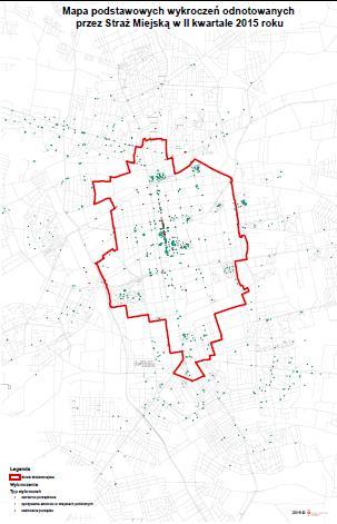 MAPA PODSTAWOWYCH WYKROCZEŃ ODNOTOWANYCH PRZEZ STRAŻ