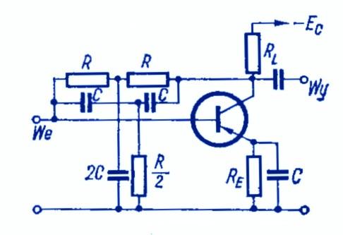 Wzmacniacz selektywny z układem RC w sprzężeniu zwrotnym W oparciu o elementy RC w torach sygnału i sprzężenia zwrotnego można kształtować