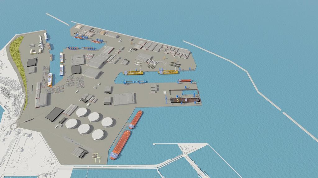 Projekt Portu Centralnego Terminal pasażerski Terminal drobnicowy