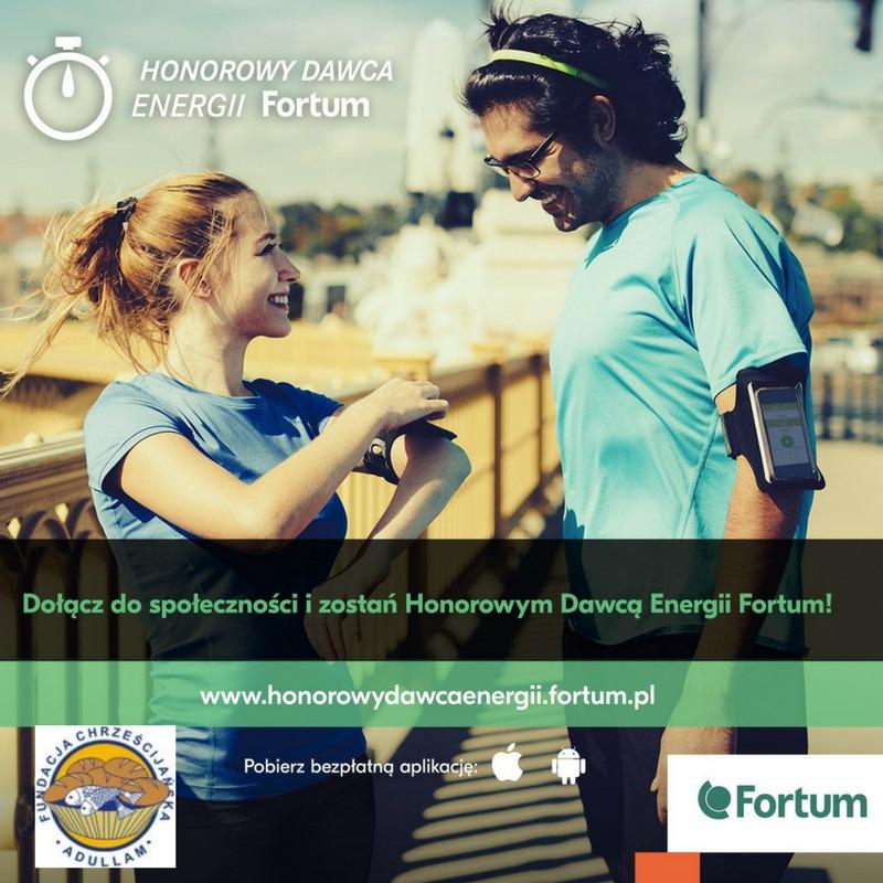 Honorowy Dawca Energii Fortum to akcja charytatywna koncernu Fortum, podczas której poprzez biegi, jazdę na rowerze i nordic walking wspomagamy cel charytatywny.