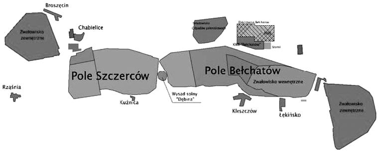 Górnictwo i Geoinżynieria Rok 33 Zeszyt 2 2009 Renata Martyniak*, Wojciech Sołtyk** ZMIANY CHEMIZMU WÓD PODZIEMNYCH ZACHODZĄCE NA SKUTEK ODWADNIANIA ZŁOŻA WĘGLA BRUNATNEGO BEŁCHATÓW 1.