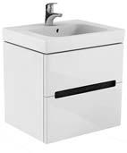 MODO MEBLE Z PŁYTY WILGOCIOODPORNEJ Nr kat. / EN ilościowy Szafka wisząca podumywalkowa 9 x x 47,9 cm 8942000 90697603363 836 (028) 3,0 Kolor: biały połysk 2 szufl ady z mechanizmem cichego domykania.