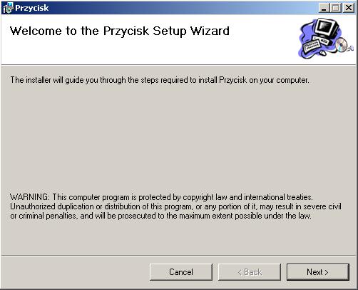 6. Instalacja oprogramowania Przycisku sensorowego 6.1 Wymagania sprzętowe Program Konfigurator przycisku jest przeznaczony do instalacji na urządzeniu Pocket PC.