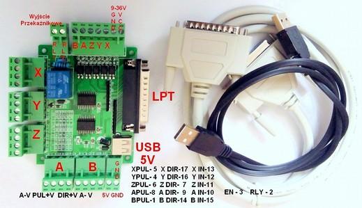 zł brutto PG05 Cena 135 zł brutto Kabel męsko żeński CNC LPT 3m LPT300 Kabel męsko żeński CNC 3m 29,65 zł brutto Płyta główna CNC 5 osiowa port LPT Mach 3 Płyta główna 5 osiowa z wzmocnienie sygnałów.