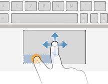 Jak przeciągnąć i upuścić 1 Przenieś jeden palec do obszaru aktywnego, aby znaleźć wskaźnik, a następnie umieść wskaźnik na elemencie, który chcesz wybrać.