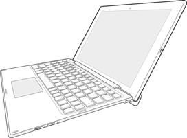 Podstawy Omówienie Klawiatura BKB50Klawiatura Bluetooth umożliwia używanie tabletu Xperia Z4 Tablet jak komputera PC. Można z niej też korzystać wygodnie w podróży.