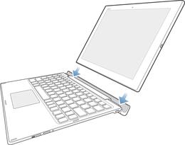 Jak automatycznie powiązać klawiaturę z tabletem przy użyciu funkcji NFC 1 Tablet: Upewnij się, że funkcja NFC jest włączona, a ekran jest aktywny i odblokowany.