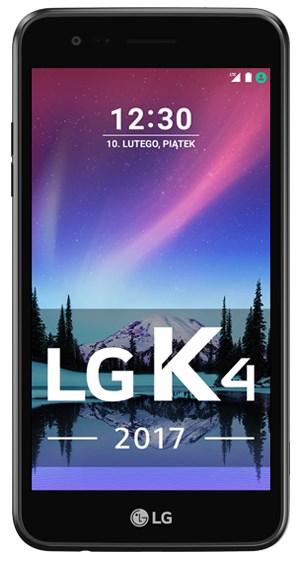 LG K4 2017 DS Specyfikacja: Wyświetlacz - 5 ; 480 x 854 pix; 196 PPI; System operacyjny - Android 6.0 Marshmallow; Aparat - 5 Mpix; Procesor - czterordzeniowy 1.