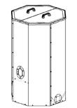 Zasobniki na pellet Zasobnik pelletu pojemność 20 l kod: H0204 Najmniejszy zasobnik dla kotłów o mocy do 2 kw, dla małych kotłowni gdzie nie ma możliwości użycia zasobnika większego typu.