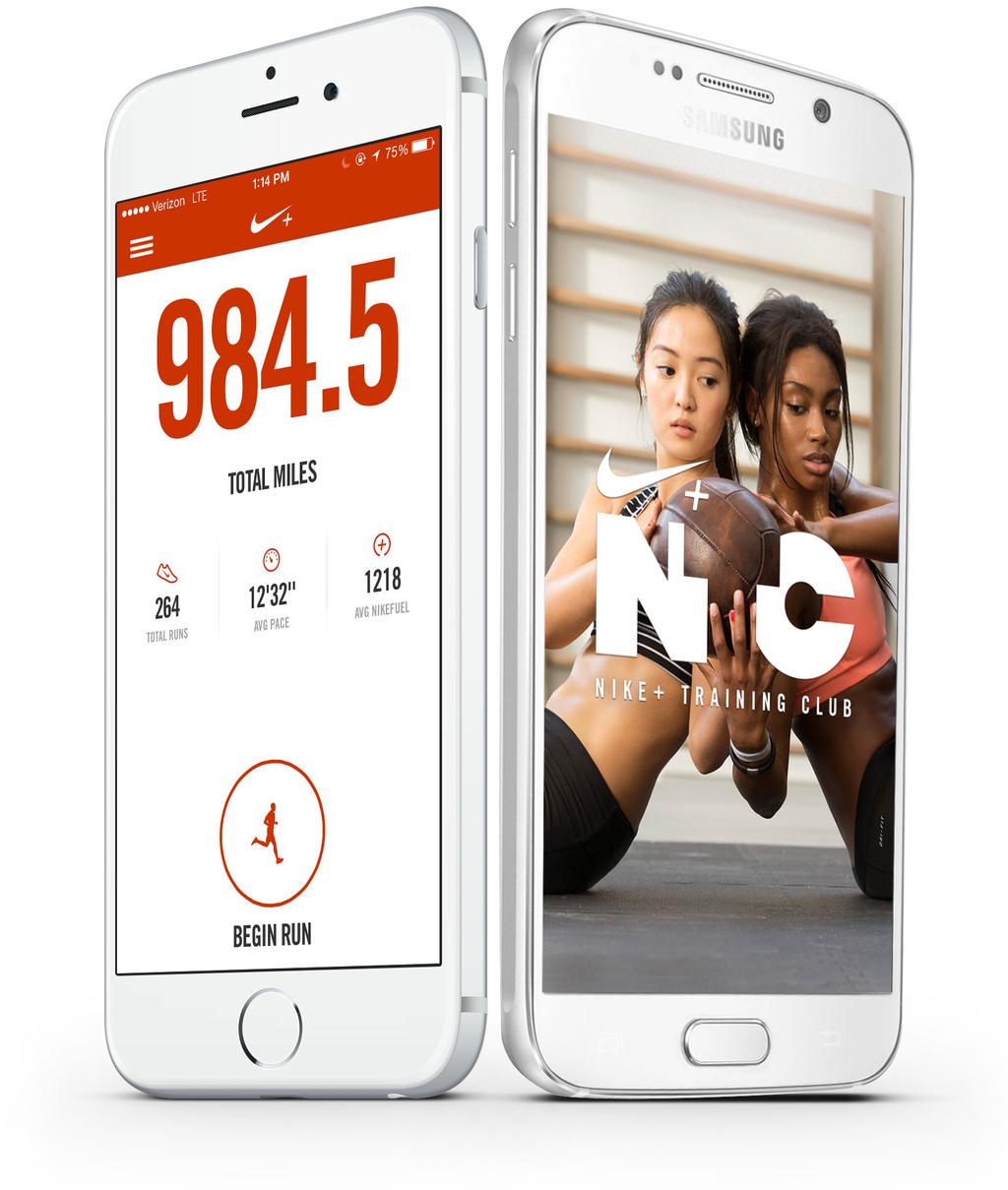 BIEGAJ MĄDRZEJ. TRENUJ LEPIEJ. APLIKACJA NIKE+ RUNNING POBIEGAJ Z NAMI. APLIKACJA N+TC TWÓJ OSOBISTY TRENER. APLIKACJA ZAPROJEKTOWANA PRZEZ FIRMĘ NIKE. ZASILANA ENERGIĄ PRZEZ PRZYJACIÓŁ.