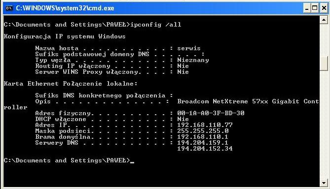 KONFIGURACJA KAMER FORTEC IP Konfiguracja połączenia z kamerą. Domyślny adres IP kamery jest ustawiony na 192.168.0.120.