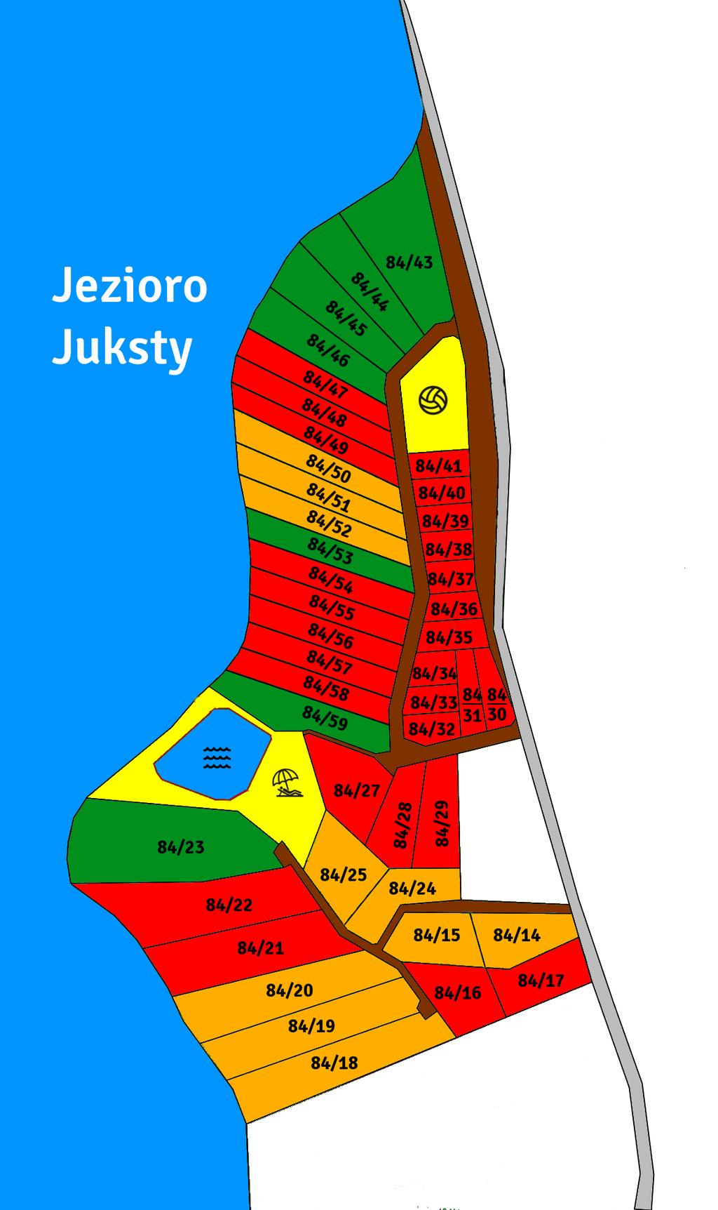 Osada nad jeziorem Juksty koło