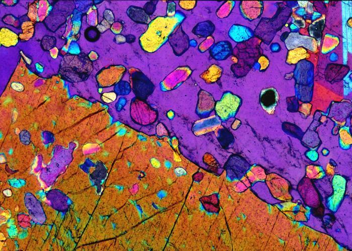 Geosciences Department, University of Padova - Padova, Italy Specimen: A "symplectic" intergrowth of