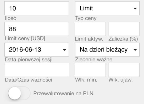 AUTOMATYCZNE PRZEWALUTOWANIE Składając zlecenie sprzedaży akcji, obligacji lub ETF-ów