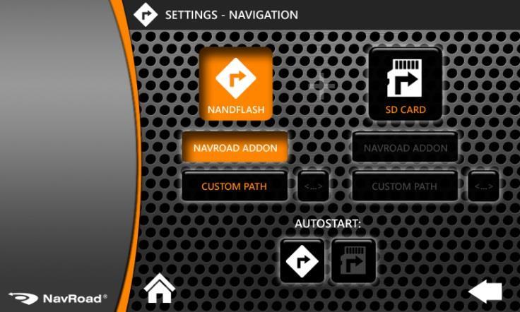 With this setting, a single navigation button (called NAVIGATOR) is displayed in device s main menu.