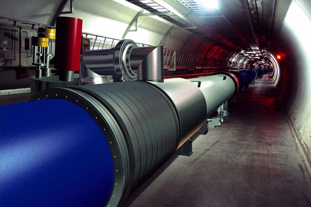Akcelerator LHC w tunelu, koniec 2007 rok Ponad 2000 nadprzewodzących magnesów o łącznej